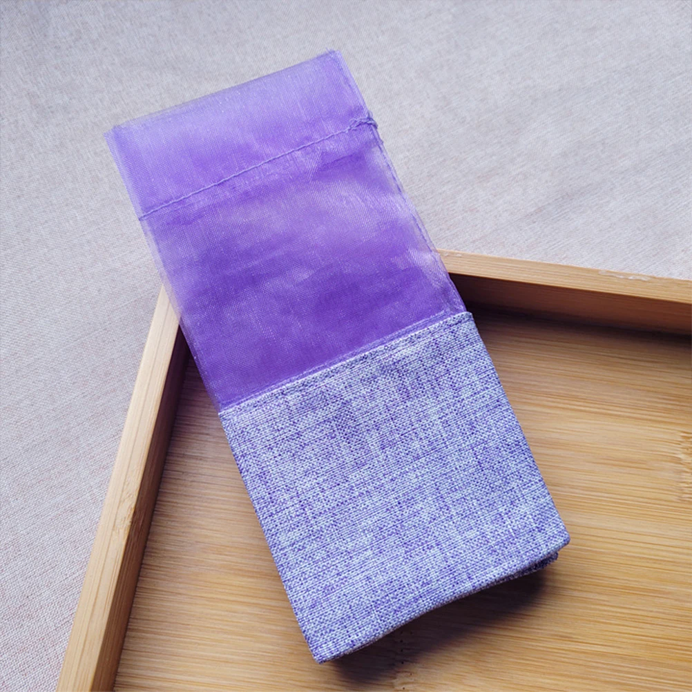 

20 Pcs Decorative Lavender Pouch Empty Sachet Bags Netted Deep Light Purple Storage Decorative Packing Gift Box