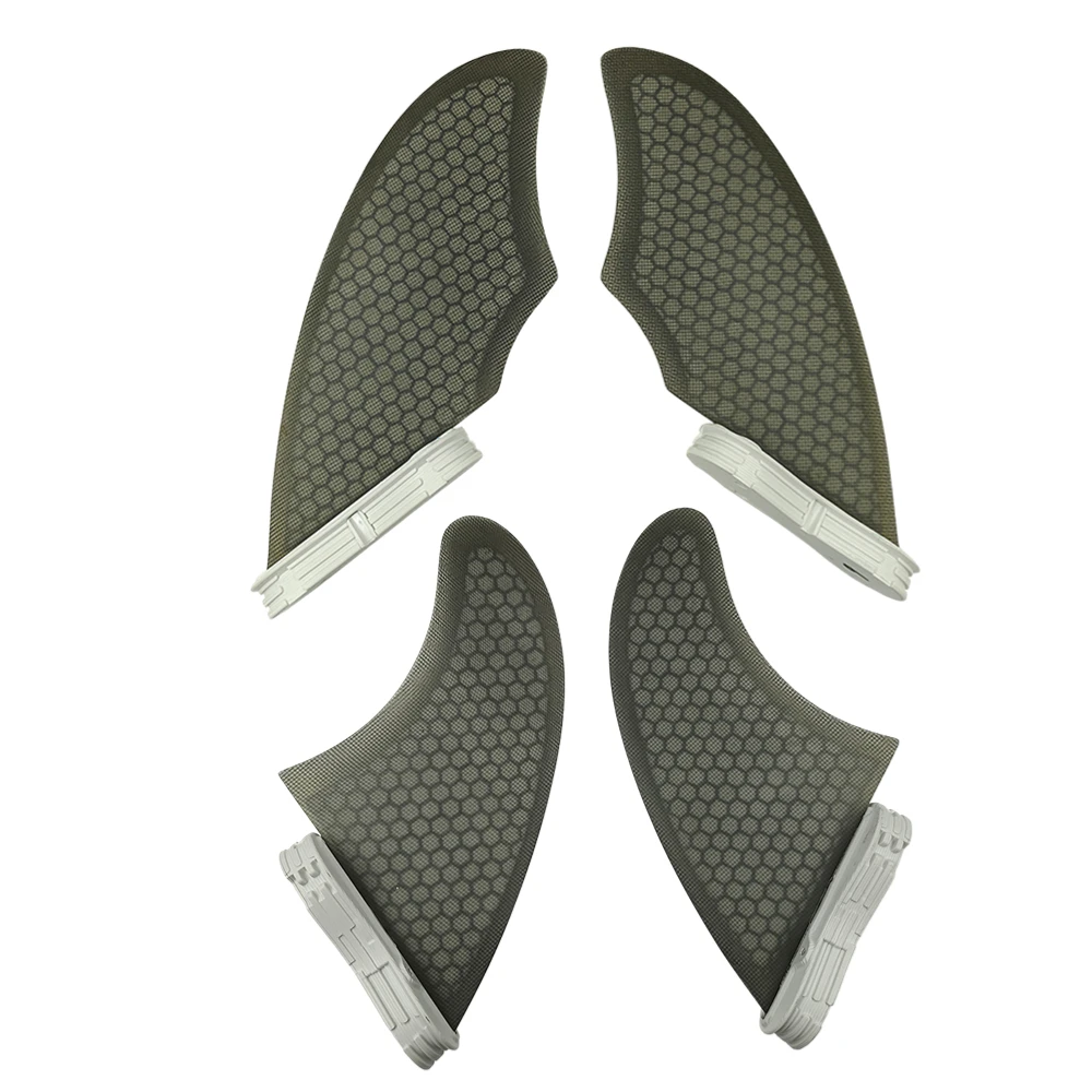 Surfboard Double Tabs 2 Fins TWIN FIN+Keel Fin  Double Tabs 2 Fin Set Sell Surf White Color Black color