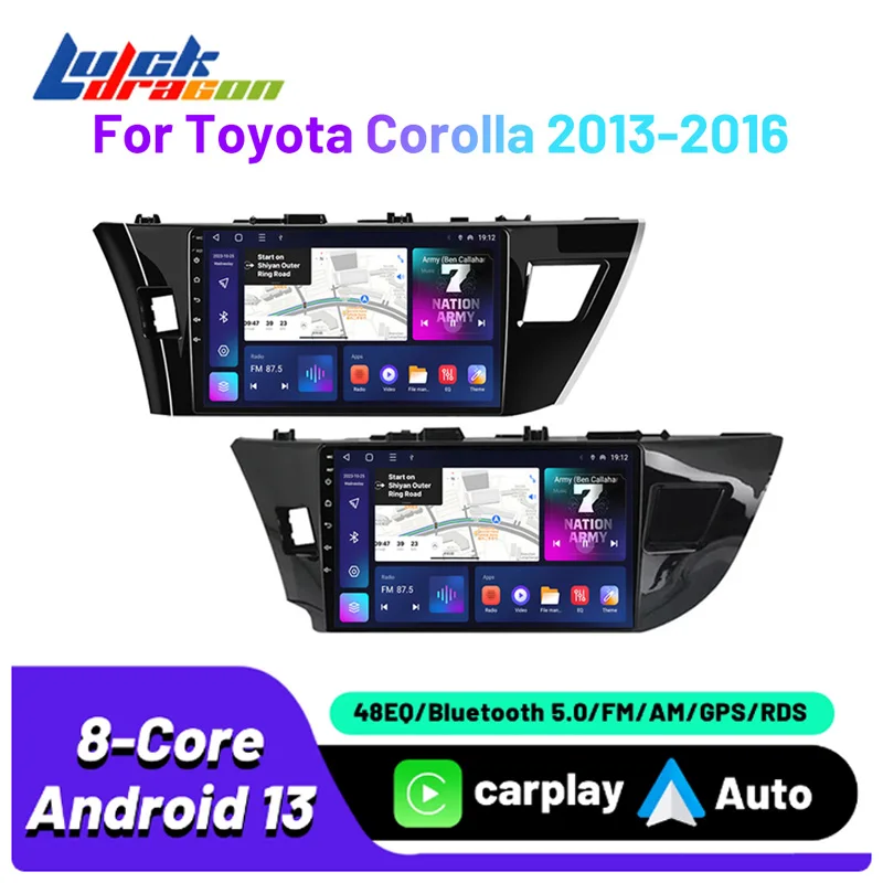 

Автомагнитола на Android 13 для Toyota Corolla 2013-2016, автомобильная стереосистема, мультимедийная Автомобильная Автомагнитола для Carplay, автомобильная Беспроводная система Android, Wi-Fi