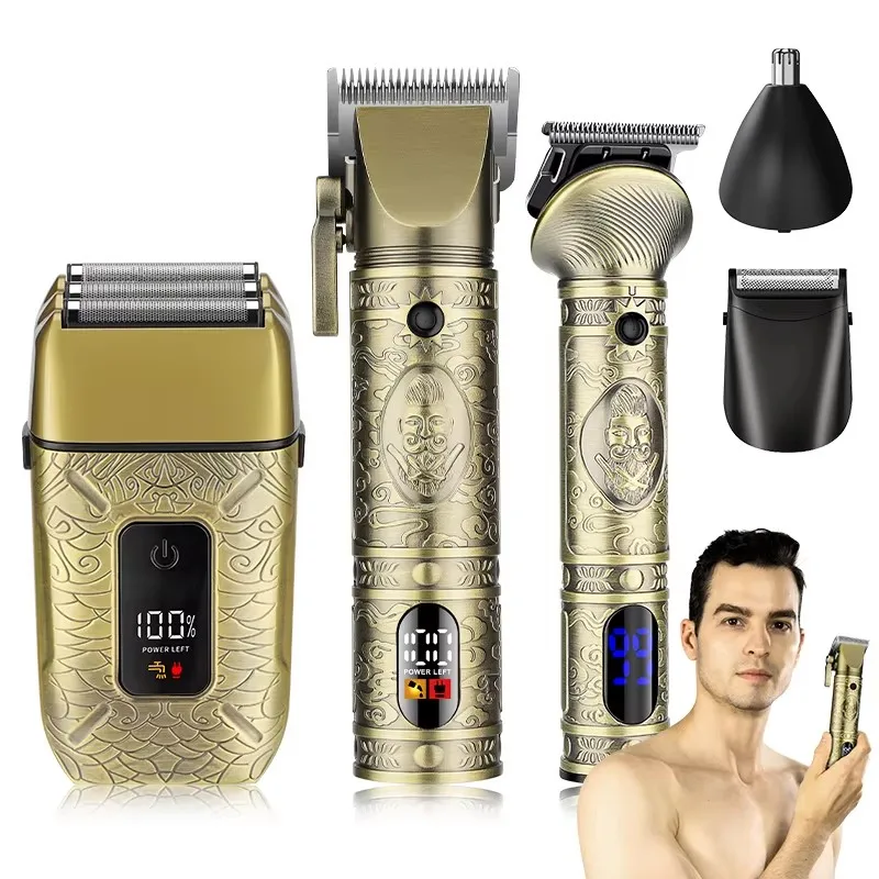 

Resuxi 135 Kit NEW Hair Clippers Hair Trimmer Foil Shaver Set 3 in 1 Grooming Set Hair Cutting Machine Hair Nose Trimmer Clipper