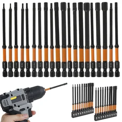 10/20PCS Hex Head Allen Wrench Bit Set Magnetic Screwdriver Drill Bit Metric and Imperial (SAE )quick Release 1/4in Hex Shank