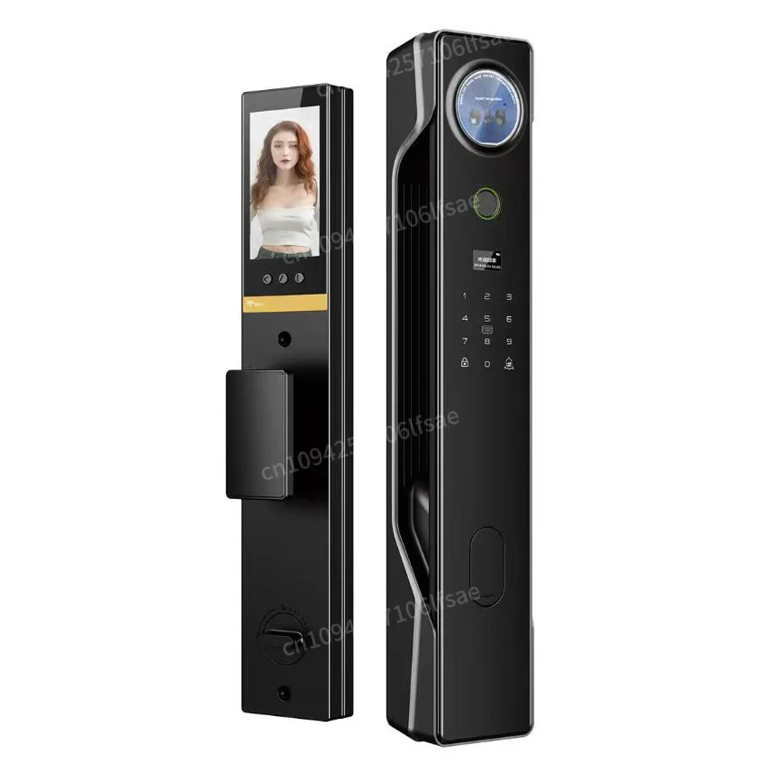 Cross-border graffiti Tuya face 5-inch video intercom automatic smart fingerprint lock lock remote APP unlocking