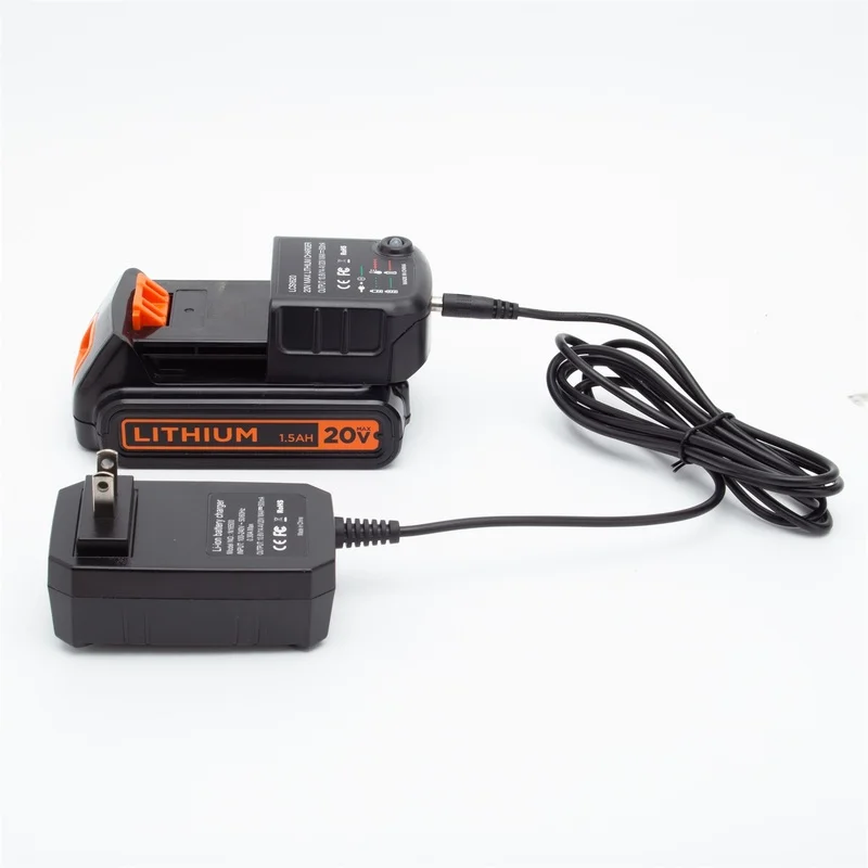 Li-ion Battery Charger For Black&Decker 10.8V 14.4V 20V Serise LBXR20 Electric Drill Screwdriver Tool Battery Accessory