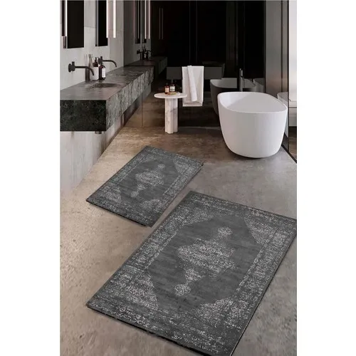 Drop Bath Mat Rug Toilet Seat Pad Washable Anti-Slip Soles 2li