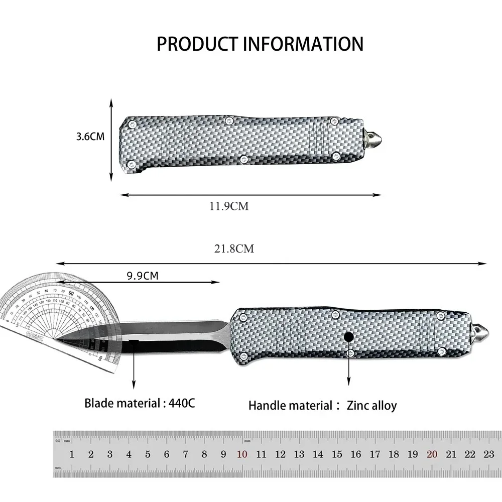 4 Styles High Quality Blade Portable Knife 440c Blade Zinc Alloy Handle Multi-purpose Tool Outdoor Camping Hunting Knife