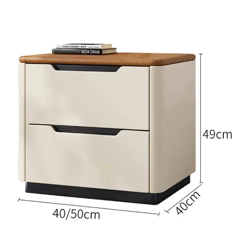 طاولة ليلية على الطراز الشمالي راحة دافئة فريدة من نوعها منضدة شخصية موفرة للمساحة أثاث غرفة نوم Mesita De Noche Dormitorio #2