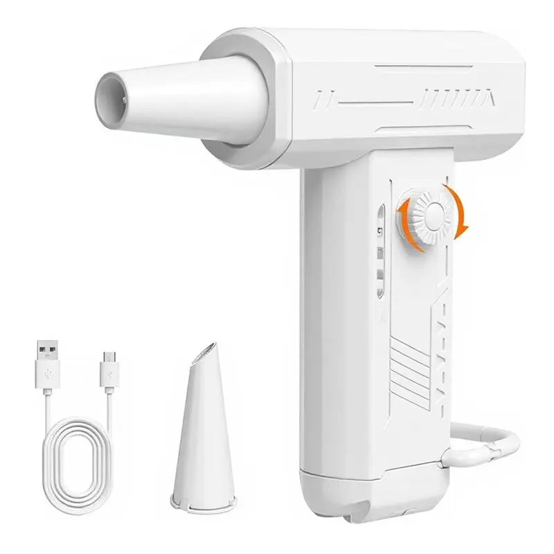 

AB06 LED Light Equipped 180000RPM Electric Air Dust Blower, 4 Gear Adjustment Compressed Air Duster For Keyboard, Car