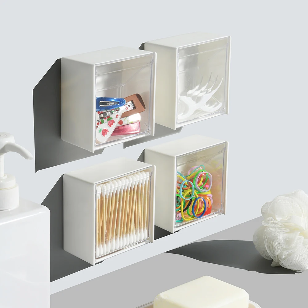 Petite Boîte de Rangement Auto-Adhésive, Boîtier d'Évaluation Mural à Rabat, Multifonction pour 03/Life, Durable et Durable