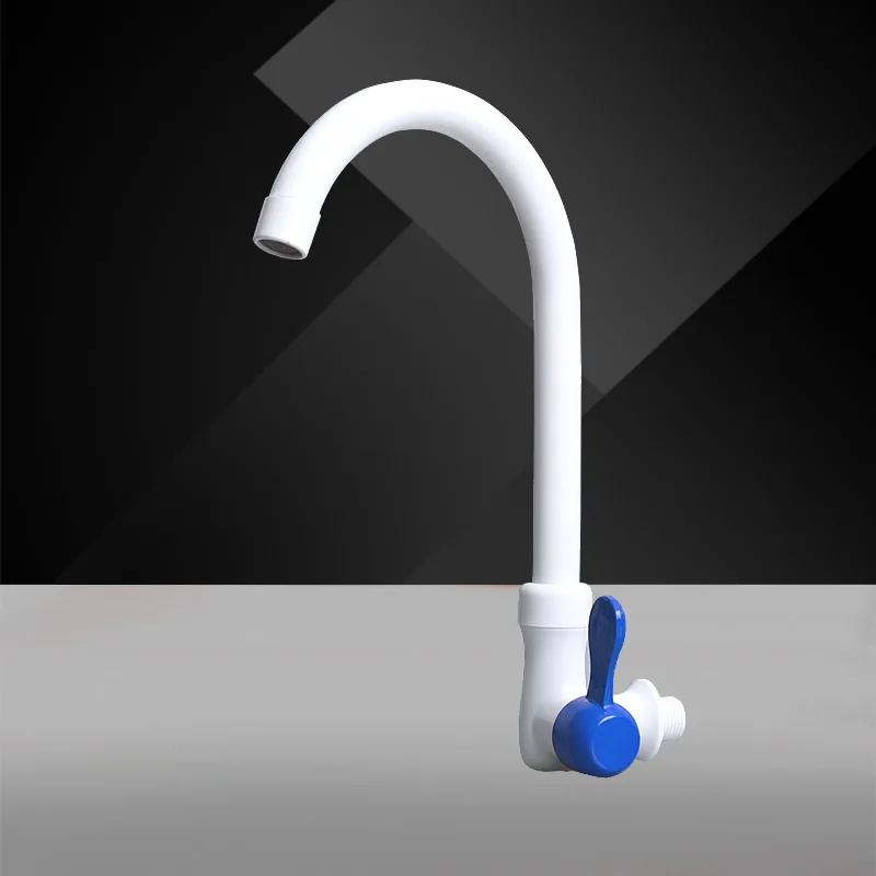 YYHC-good price white color single level plastic ABS material kitchen faucet sink faucet for cold or hot water