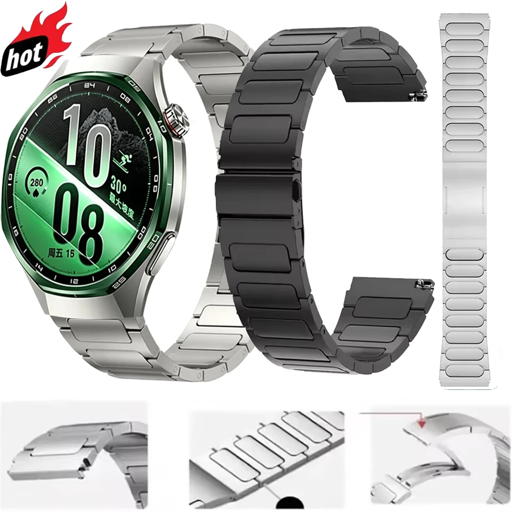 22mm Titanium Alloy Strap for Huawei Watch 5 GT7-6-5 Pro/GT7-6-5 46mm Lightweight Band for Amazfit Balance 3 2 Ultra Comfortable