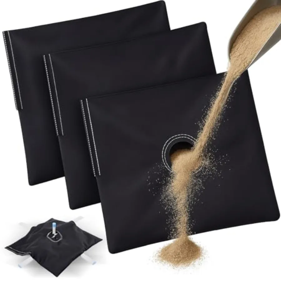 

Sandbag Feather Flag Sand Weights Black Sand Bag for Outdoor Umbrella Light Feather Pole Weighted Base Sandbag X-Base Heavy Wei