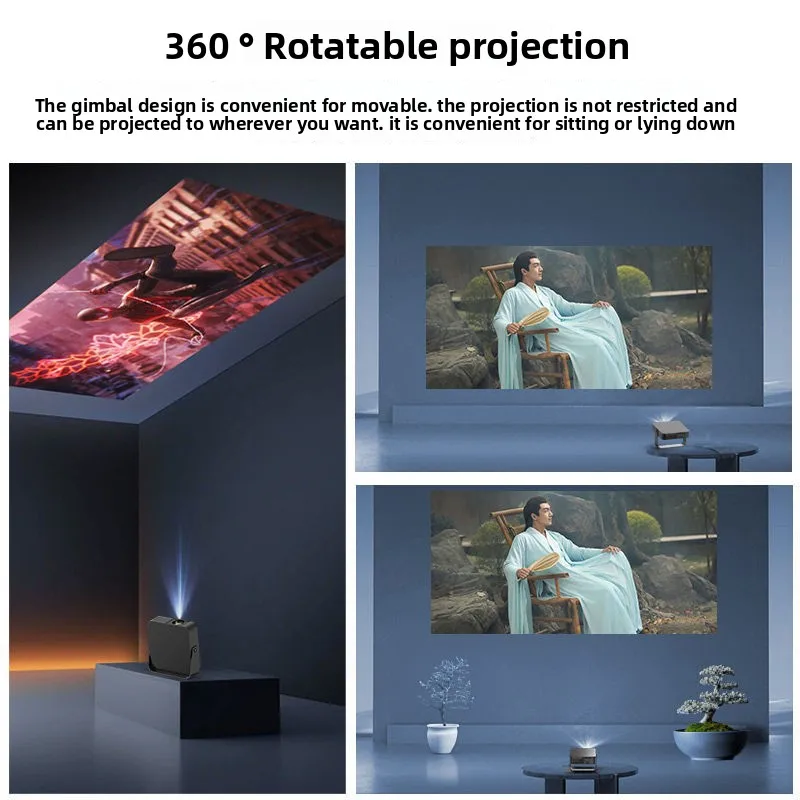 High-definition Portable Projector Home Theater Bedroom Wall Projection High-lumen Z6 Children Foreign Trade