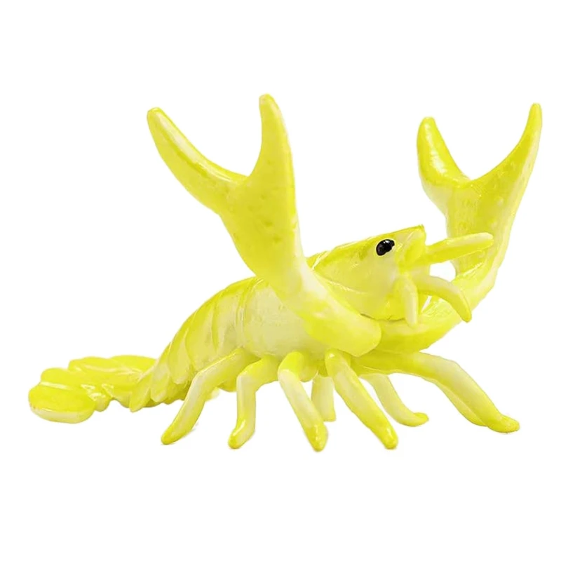Creative Cute Lobster Model Pen Holder Weightlifting Lobster Bracket Storage Rack Pen Rack Gift Stationery Yellow