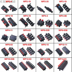 Terminal Connector 2P 3P 4P 6P 8P 10P 12P Push In Jack Spring Load Audio Speaker Terminals Breadboard Clips