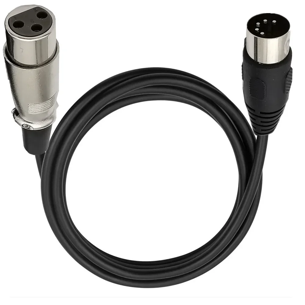 MIDI-auf-XLR-Adapterkabel, DIN 5-polig auf XLR 3-poliges Audiokabel zum passenden Musikinstrumente oder Kabel mit MIDI- oder XLR-Anschluss