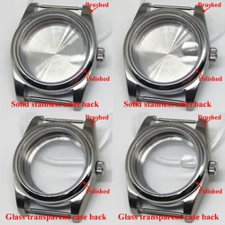 NH35 36/39mm Silvery Polished Brushed Watch Case Sapphire Glass fit NH35 NH36 ETA2824 2836 DG2813 3804 Miyota82 PT5000 Movement