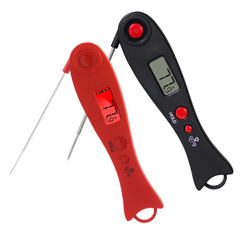 Termometro per carne a lettura istantanea pieghevole digitale con sonda Ampio display LCD per cucinare Griglia Termometro digitale da cucina per barbecue