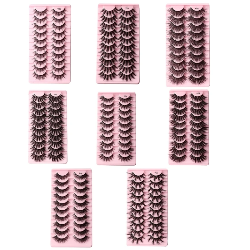 Faux-cils 3D en vison, look naturel, avec bande bouclée, nouvelle collection