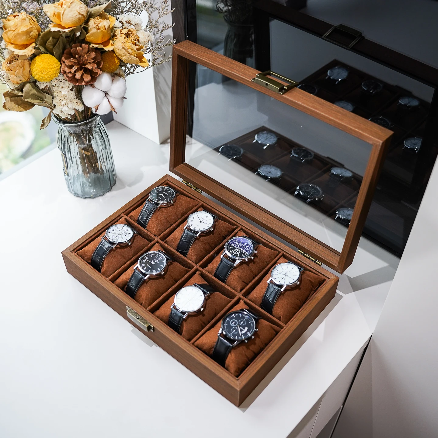 high-end-wooden-texture-watch-jewelry-storage-box-display-home-use-gift-box-organizer-for-90s-bedroom-storage-solution