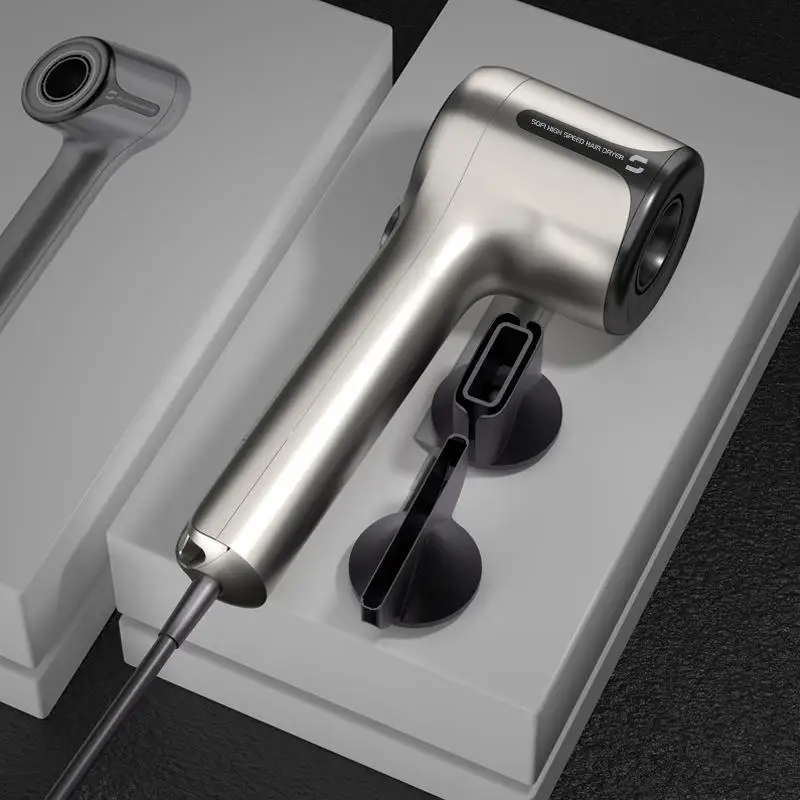 Negative Ion Brushless Hair Dryer Cold Button Light and Low Noise with 2 Magnetic Nozzles Salon Use Professional Hair Dryer