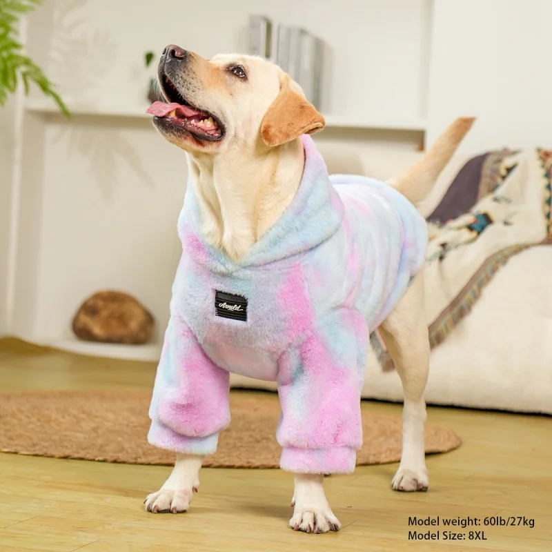 

Hot-Selling Pet Hoodie Tie-Dye Rabbit Fur Color Dog Hoodie Xiyin Seasonal ChangeTKPopular