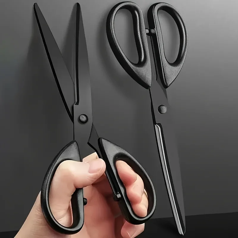 1 Pair of Black Rust Resistant and Wear-Resistant Scissors, Suitable for Offices, Homes, Tailors, Thread Cutting, and Student Su