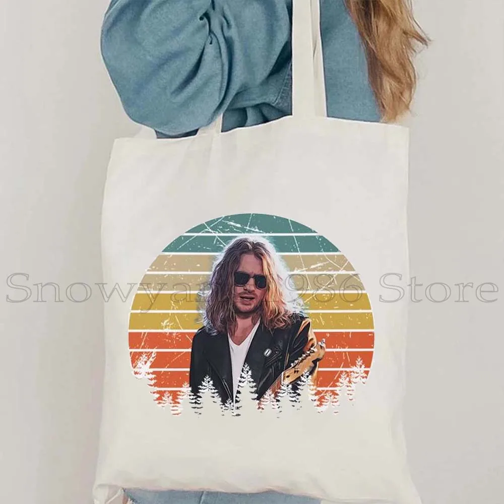 Rock And Roll Legend 80s 1990 Music Band Guitar Wings Sunset Paulo Heavy Tote Bag Punk Rockers Canvas Shoulder Shopper Handbag