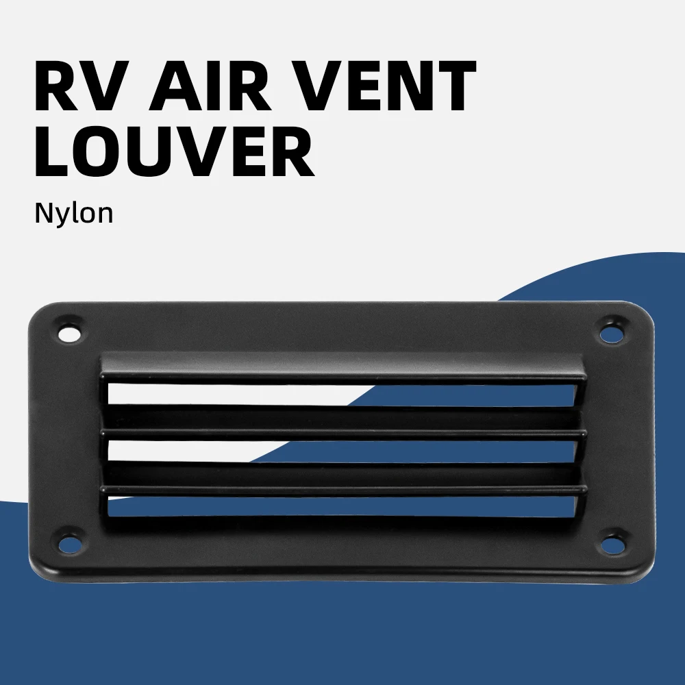 Black ABS RV Air Vent Louver Bathroom Ventilation Grille for Home Boat Yacht Marine Hardware Accessories