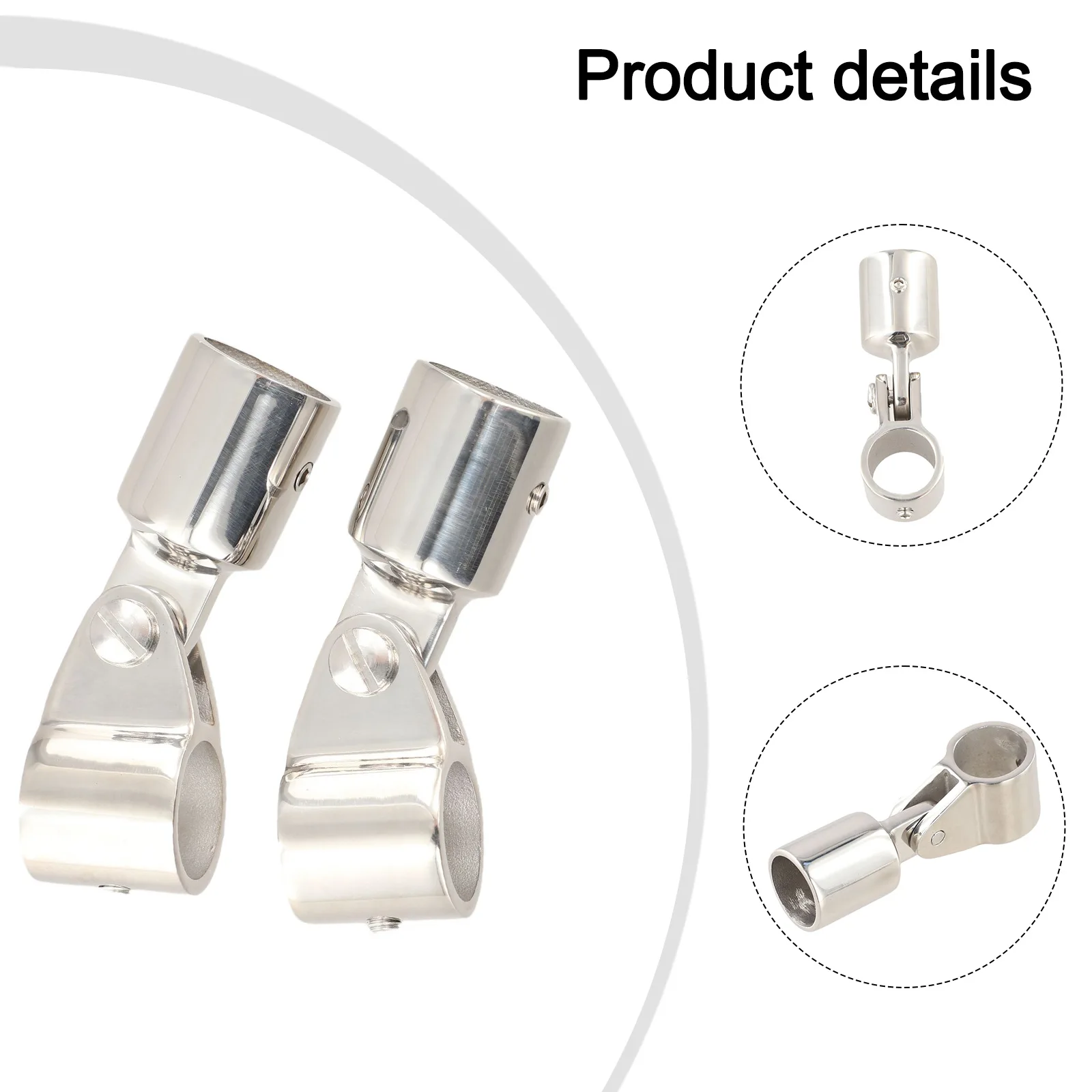 316 Stainless Steel for bimini for top Hardware 2 Jaw Slides and Sleeve with Smooth Polished Designed for 22mm Diameter Tubes