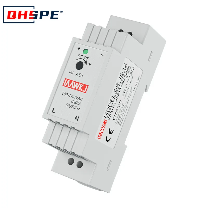 Alternative Rail Switch Power Supply 24V Transformer 220 To 12V5A Track Type DC DR-15/30 Stable and Reliable, Easy To Install