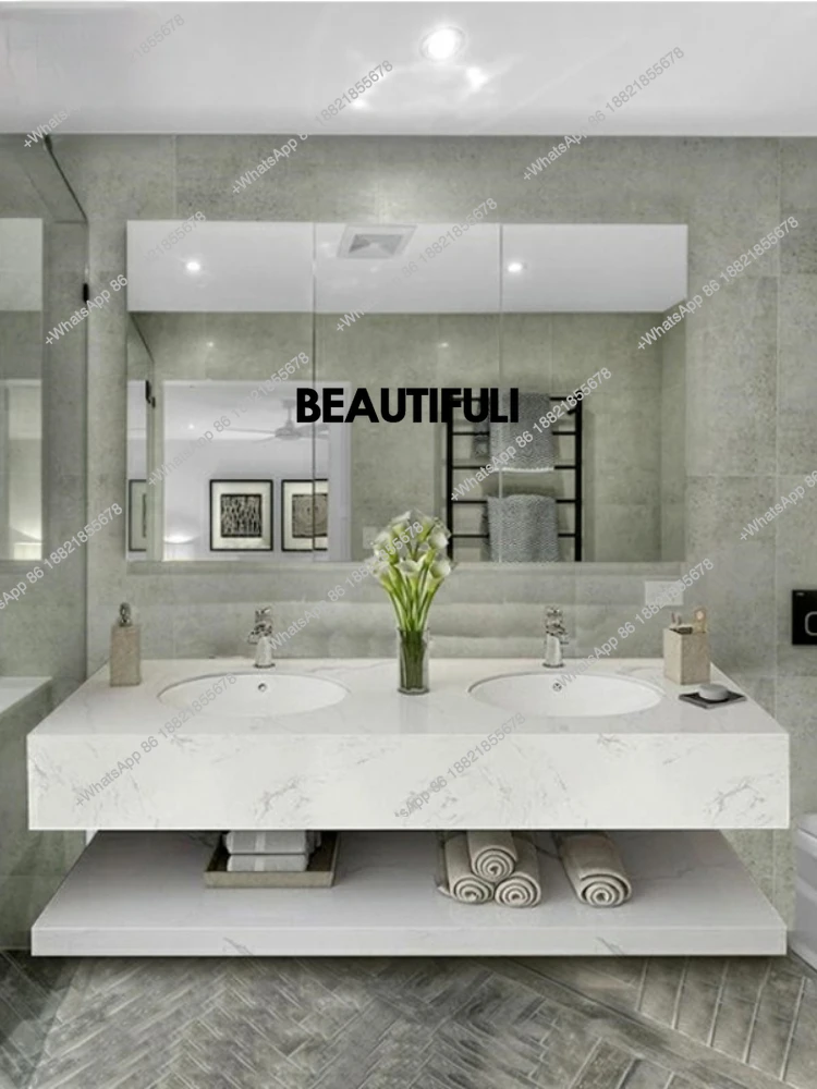 

modern luxury customized hotel home full set bathroom cabinet bathroom vanity