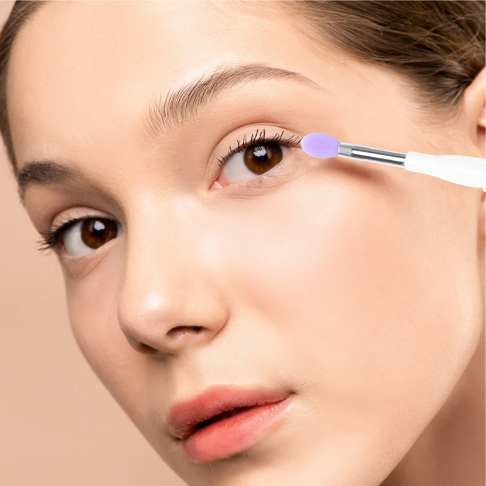 6 قطعة فرشاة الشفاه سيليكون المحمولة أدوات تطبيق أحمر الشفاه ماكياج فرش بلسم الشفاه قضيب عينيه فرشاة أحمر الشفاه قضيب #2