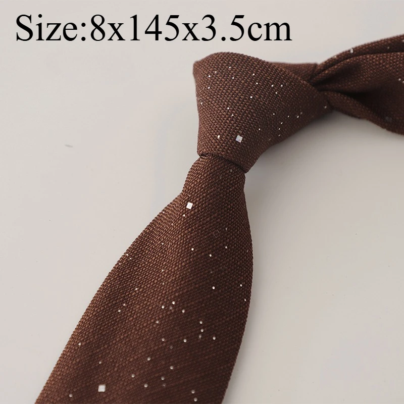 British‑inspired 8CM Width Hand‑tied Gentleman Necktie Formal Neck Tie For Business Office Casual Daily And Suit Shirt Matching
