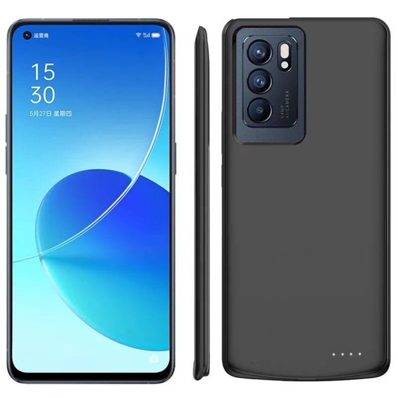 New 10000mAh Portable Powerbank Cover For OPPO Reno 6 Pro Plus Battery Cases Power Bank Cover For OPPO Reno 6 Pro+ Charging Case