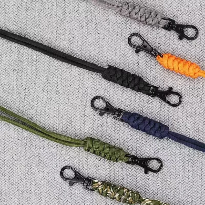 Travel Lose-proof Lanyard Nylon Braided Adjustable Phone Lanyard Keychain Wrist Strap Flashlight Camera Lanyard Parachute Cord