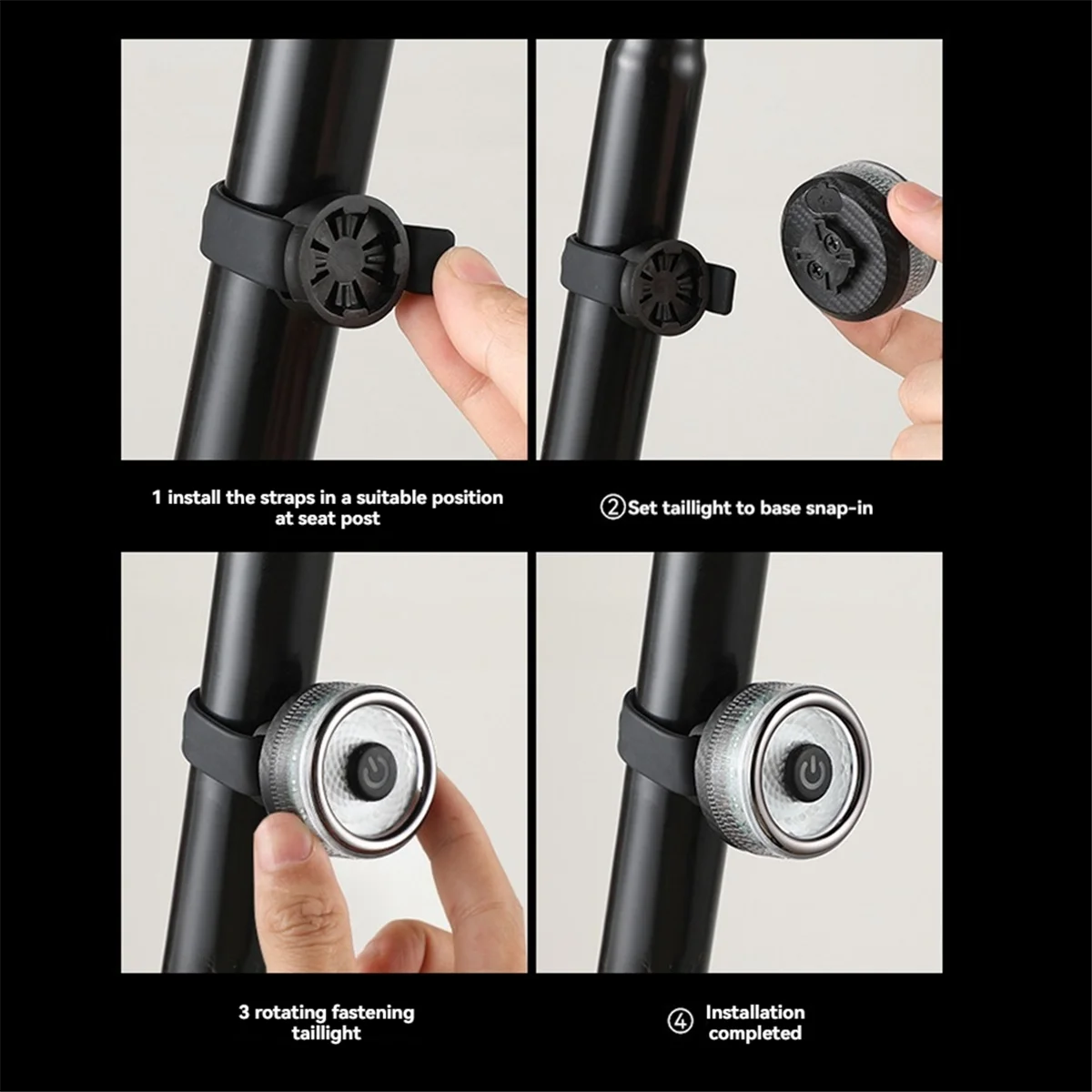 SMIEA Bicycle Smart Brake Auto Sensing Light Waterproof LED Type-C Charging Cycling Taillight Bike Rear Light Accessories C