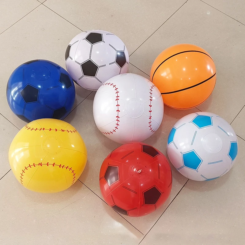 PVC インフレータブルサッカー野球バスケットボールバレーボールハッピーサマービーチパーティー装飾スイミングプールインフレータブルおもちゃボール
