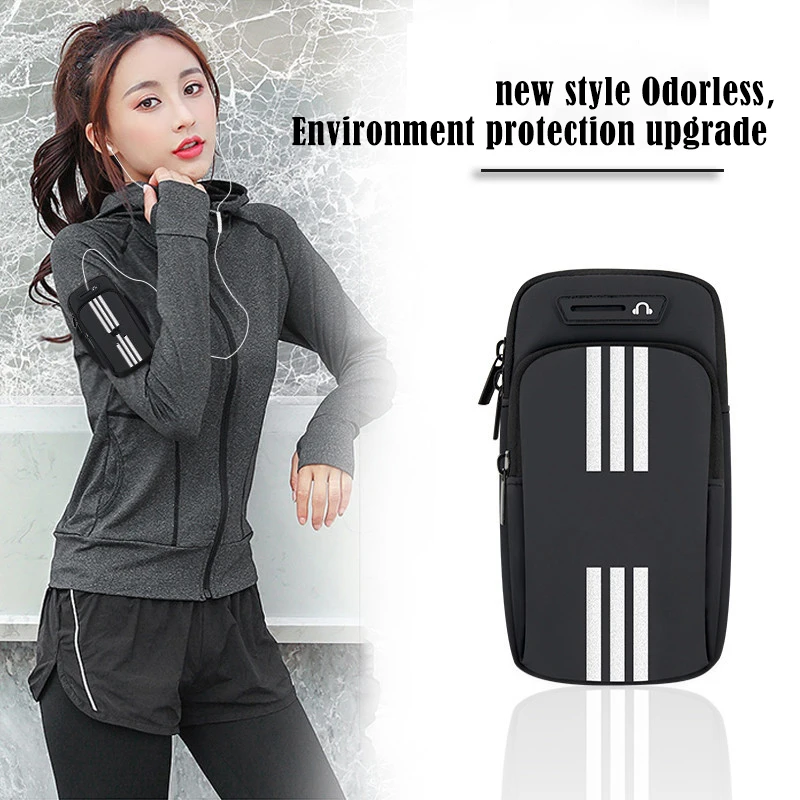 Sports Bag For Mobile Phone Armband For Jogging Cell Phone Accessories Woman mp3/mp4 Bags PU Hand Bag For Running Waterproof