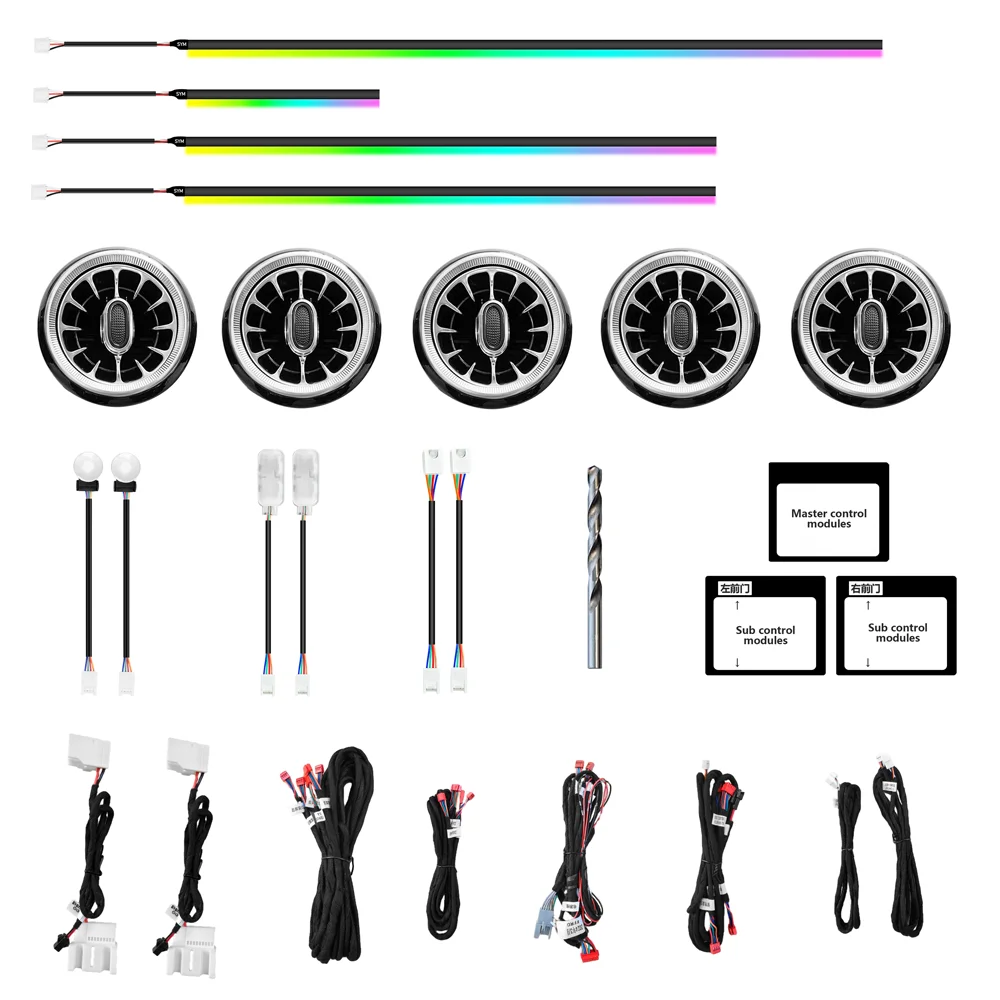 ICarsin ترقية سيمفوني Led سيارة الداخلية المحيطة ديكور الإضاءة الجبهة Airvent لأودي TT جو قطاع اكسسوارات TTRS
