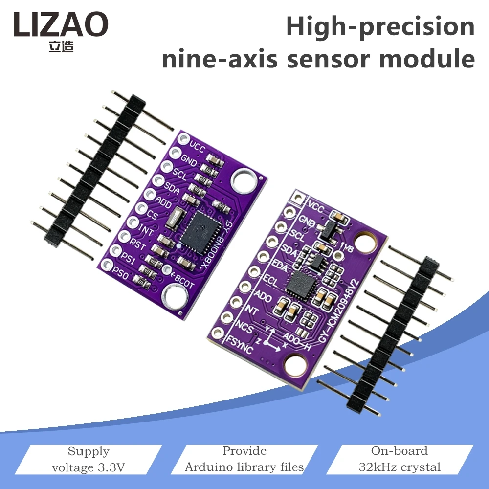 modulo-sensor-imu-ahrs-de-nove-eixos-gy-bno080-bno085-gy-icm20948v2-9dof-33v-de-alta-precisao-com-cristal-de-32k-integrado-para-equilibrio-de-robos