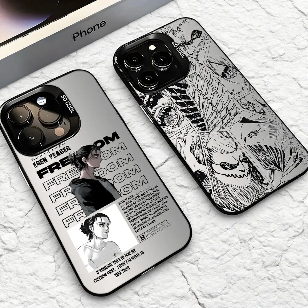 A-Attack On T-Titan Comics Phone Case For iPhone 17 16 15 14 13 12 11 Pro Max Air Matte Laser Aurora Shockproof Funda