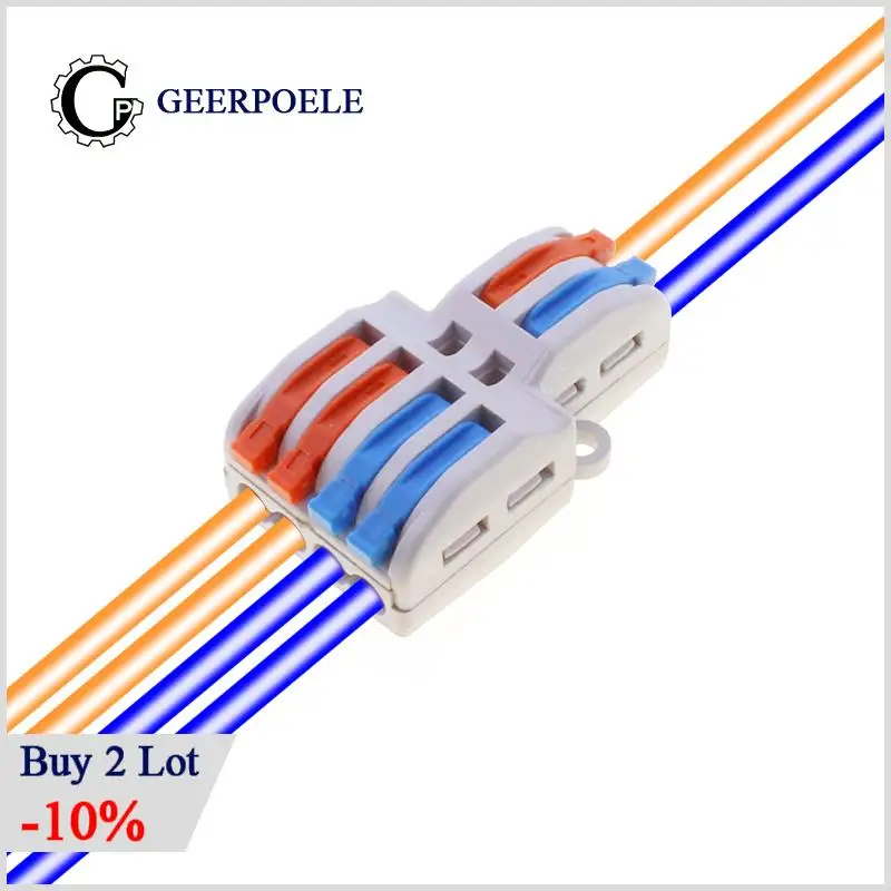 SPL-42/62 Fast Wire Connector Universal Cable Klemmbausteine Electrique Tools Terminal Block AWG 4 Pin Socket DIY