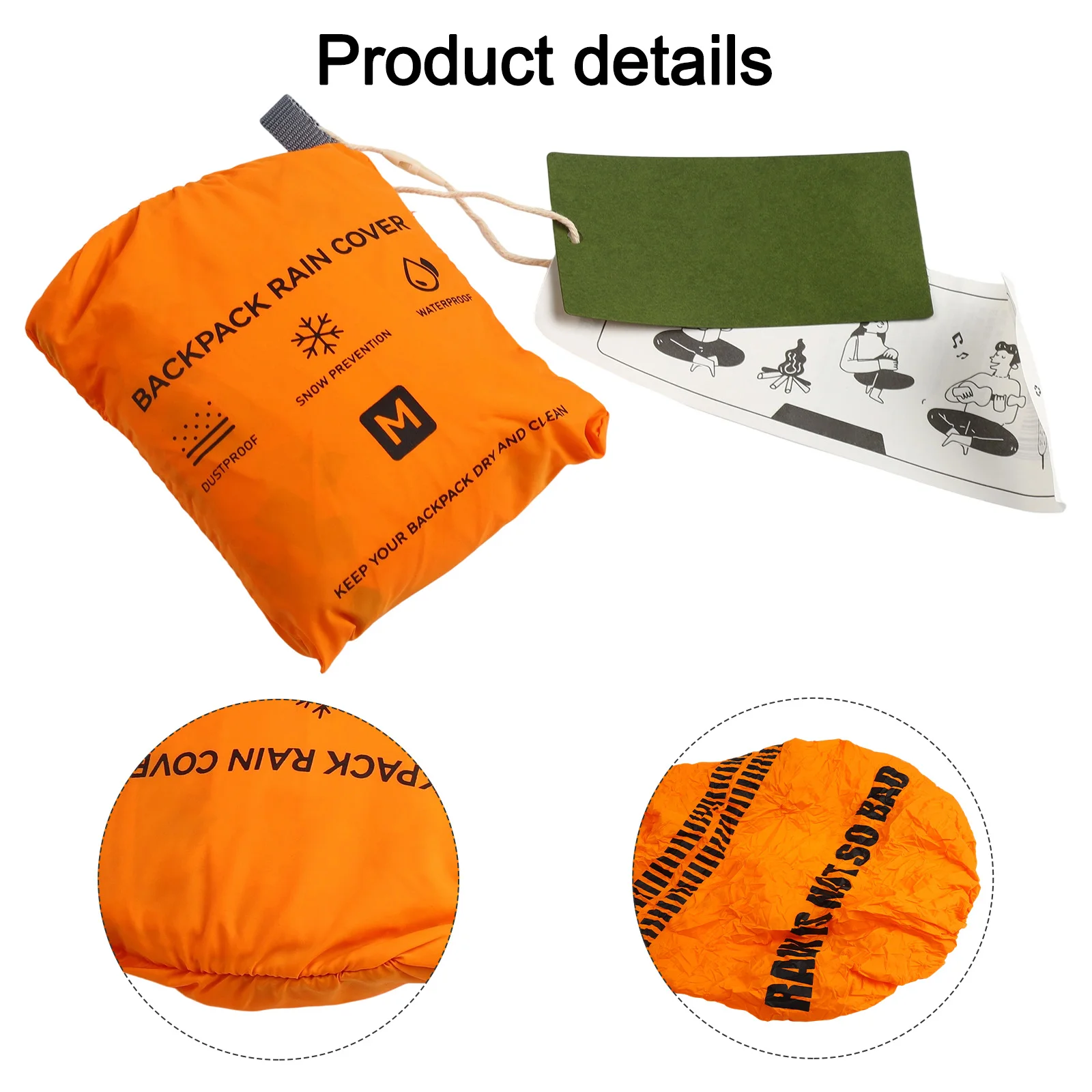 Dust Cover Approx 16x12x4cm Backpack Rain Cover Scratch Resistance Wear Resistance Camping Activities For Backpack