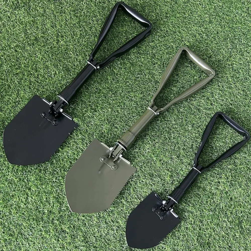 Multi-functional Folding Shovel Thickened High Carbon Steel Portable Shovel with Storage Bag Truck Mounted Shovel Outdoor Field