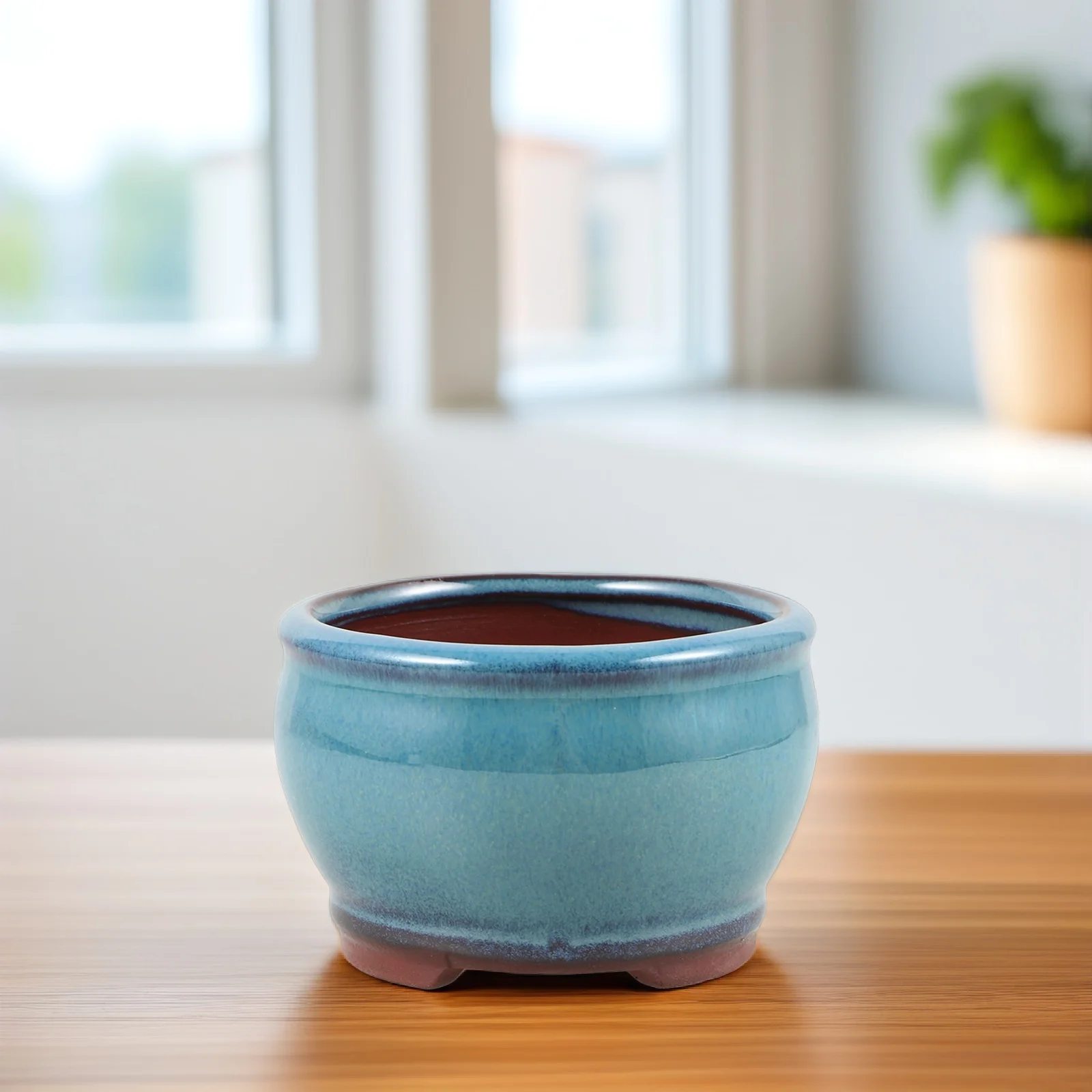 

Ceramic Flowerpot Succulent Planter Decorative Desktop Plant Holder Small Bonsai Pot for Indoor Home Office Decoration