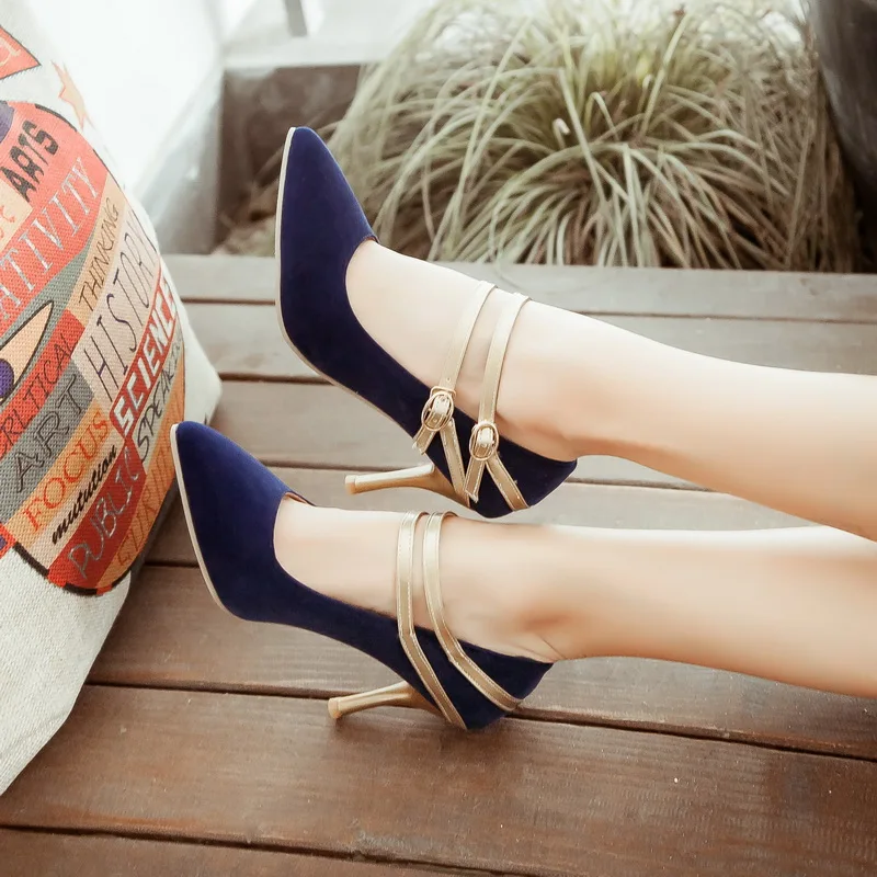 

2026 New Style Pointed-Toe Stiletto High-Heeled Women's Lace-Up Mary Jane Shoes, Versatile Shallow-Cut Professional Work Shoes, Elegant Socialite Style, Sexy and Slimming, Large Size, Hot-Selling, Suitable for All Seasons, Comfortable and Non-Tiring, Suit