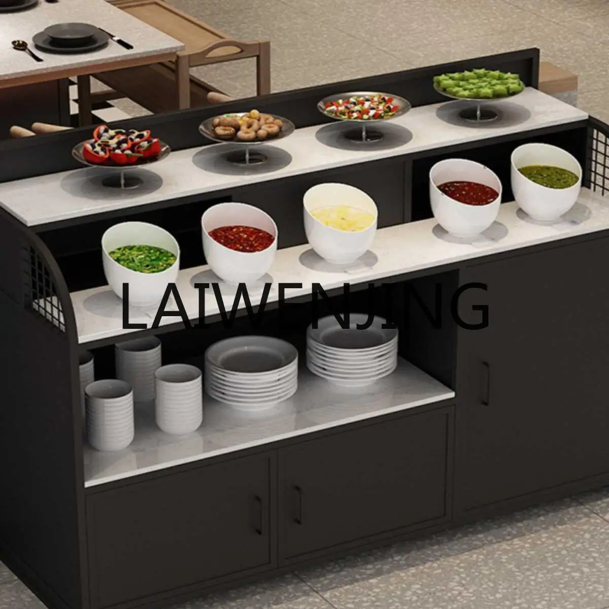 Buffet Hot Pot Restaurant Small Material Restaurants Restaurant Barbecue Ingredients Seasoning Platform Industrial Style