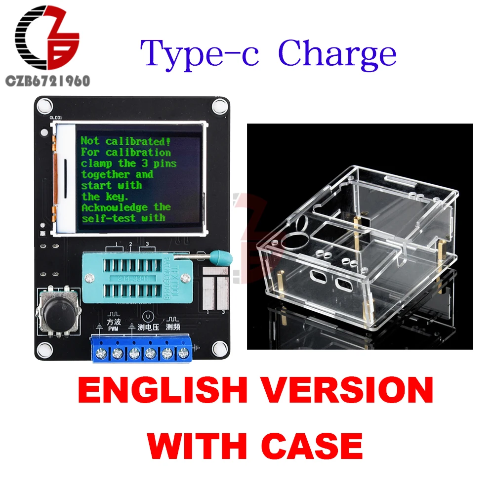 GM328A Transistor Tester ESR LCR Capacitor Capacitance Diode Voltage PWM Frequency Meter Multimeter Type-C 9V Charge DIY Kit