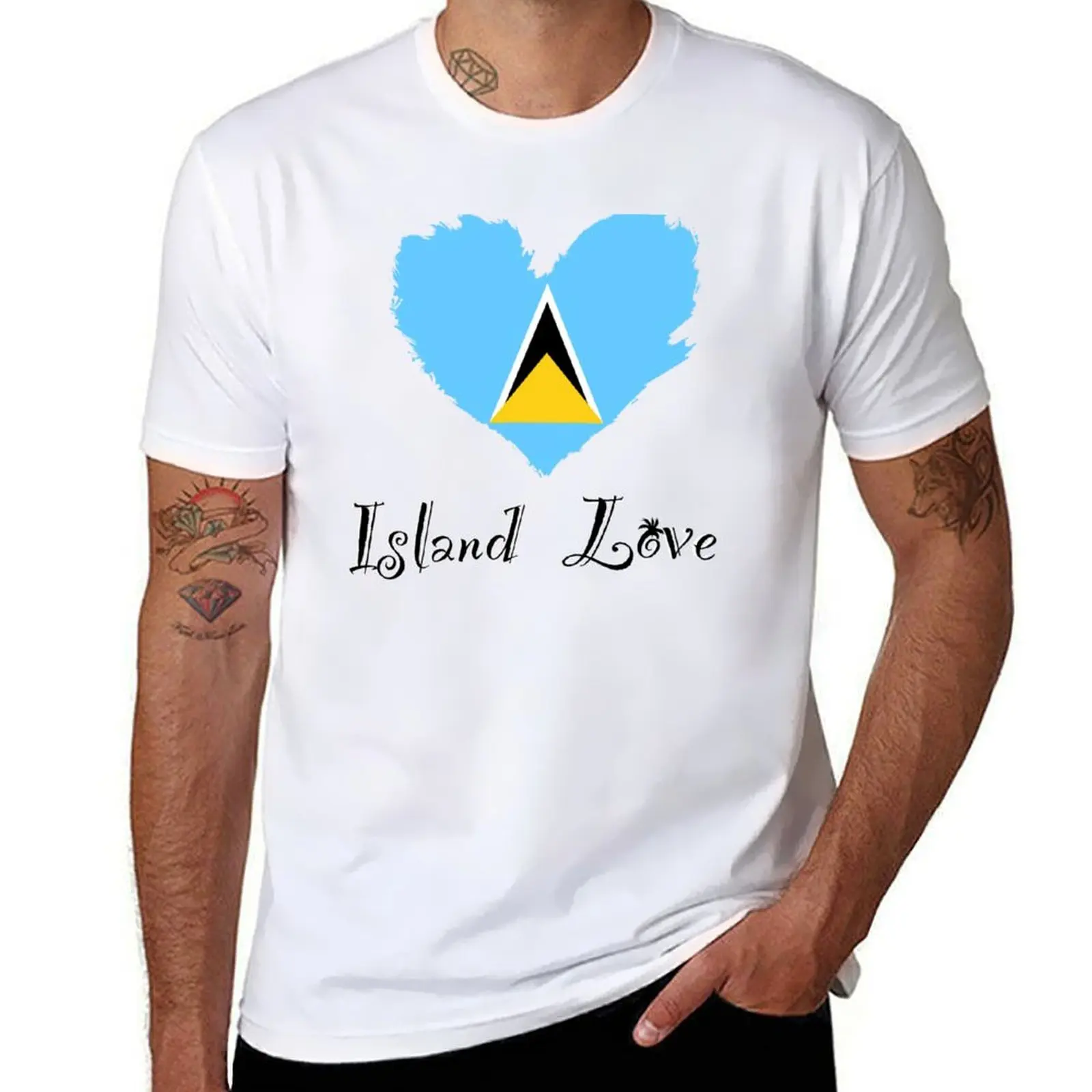 

Футболка Island Love St. Lucia, мужские футболки для мужчин, мужские футболки с рисунком, футболка