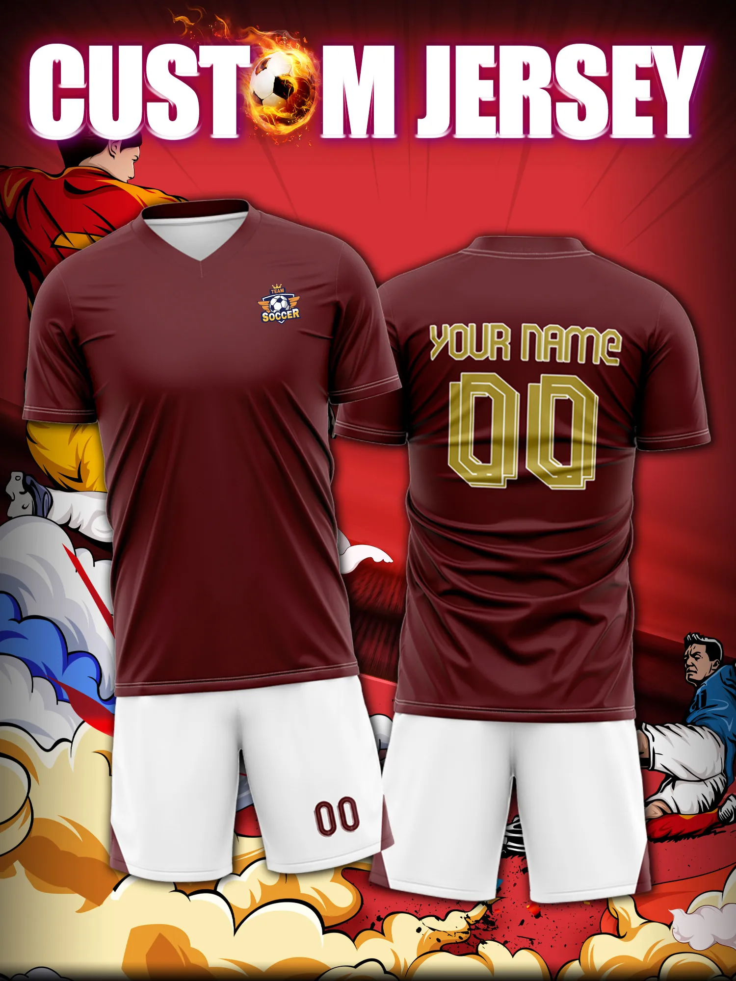 

Спортивные футболки с V-образным вырезом для мужчин и женщин 2026 года с индивидуальным нанесением имени и номера, быстросохнущие, модные, с технологией сублимации